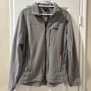 Patagonia Mens Gray Fleece Full Zip Jacket Soft Outdoor Casual Top M